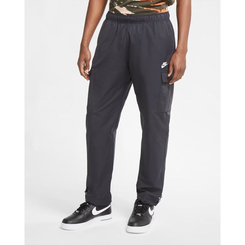 Nike Men's Woven Cargo Trousers Sz M Dark Gray Nylon